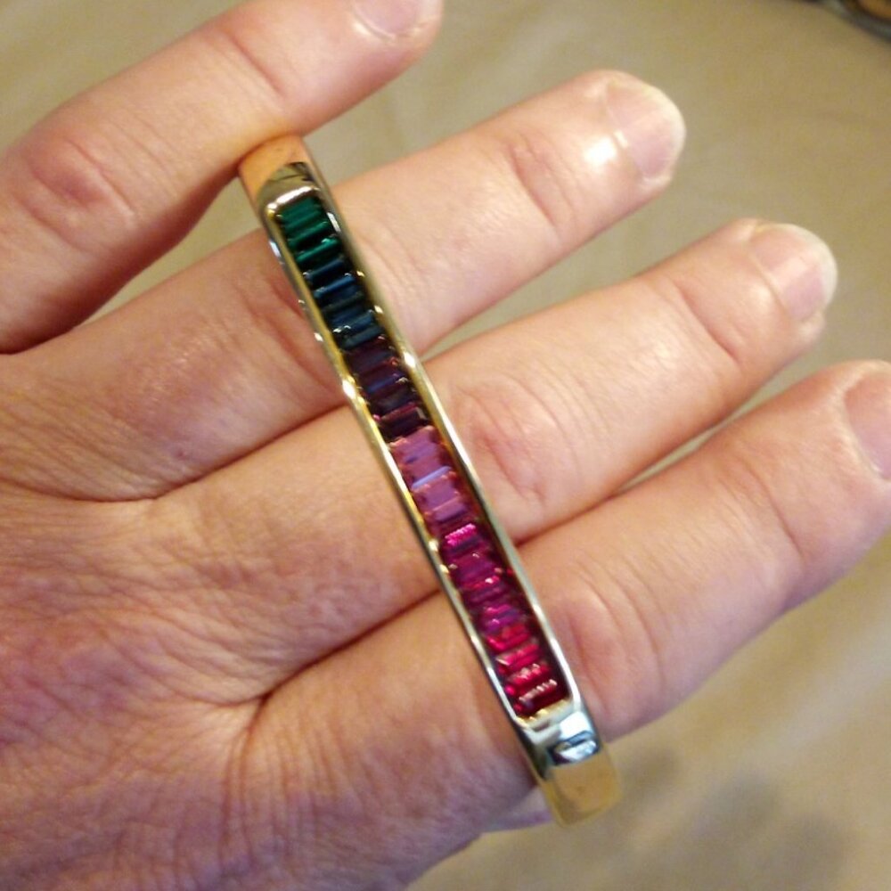 Thai Vintage Faceted Gemstone Bracelet - Picture 2 of 10